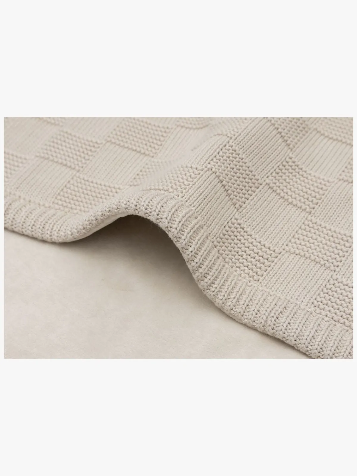 Børn Jollein Interiør-Tæppe 75x100 cm Box Knit/Velvet, Warm Sand