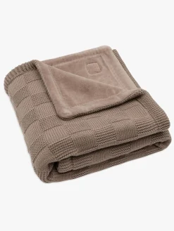 Børn Jollein Tæppe 75x100 cm Box Knit/Velvet, Milky Coffee