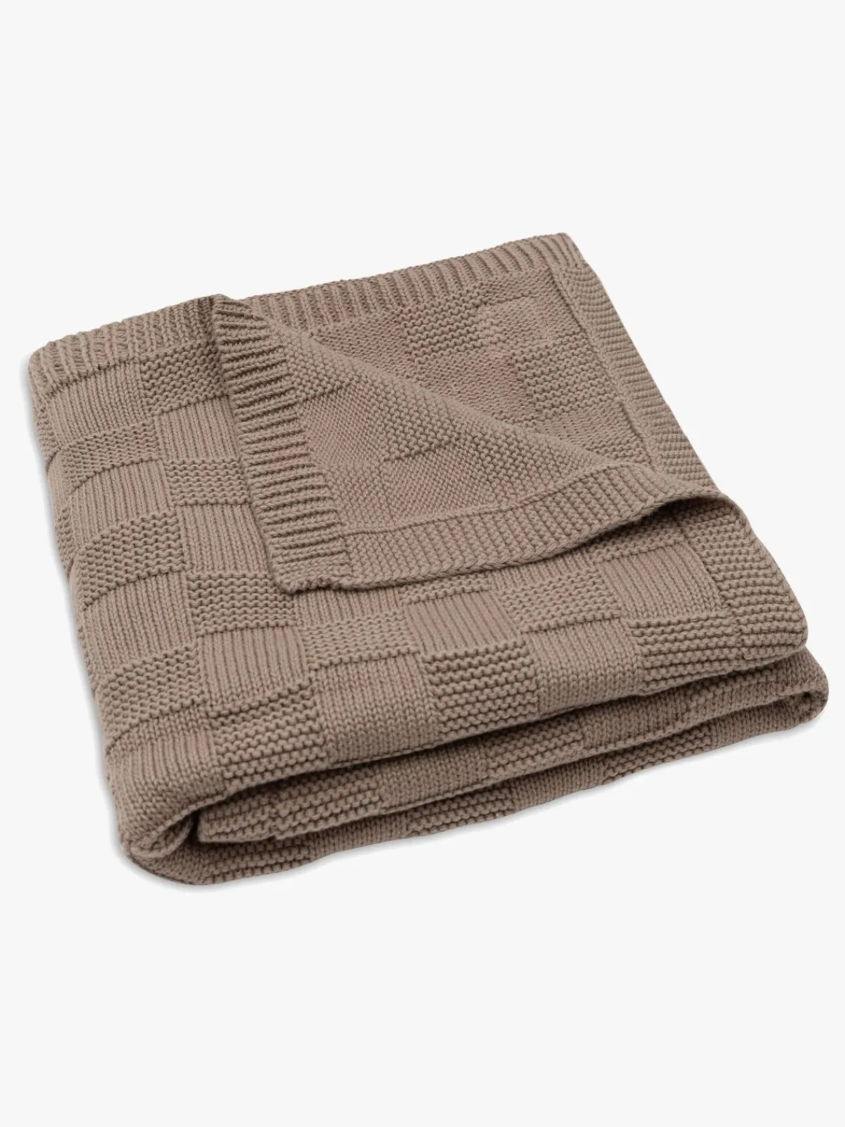 Børn Jollein Tæppe 75x100 cm Box Knit, Milky Coffee