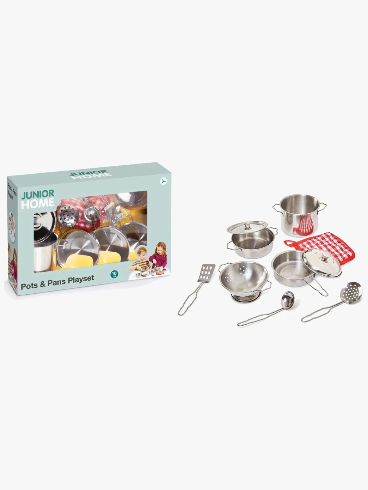 JuniorHome Junior Home Legesæt Gryder & Pander 10 Dele
