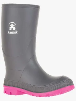 Børn Kamik Stomp Gummistøvler, Charcoal/Magenta