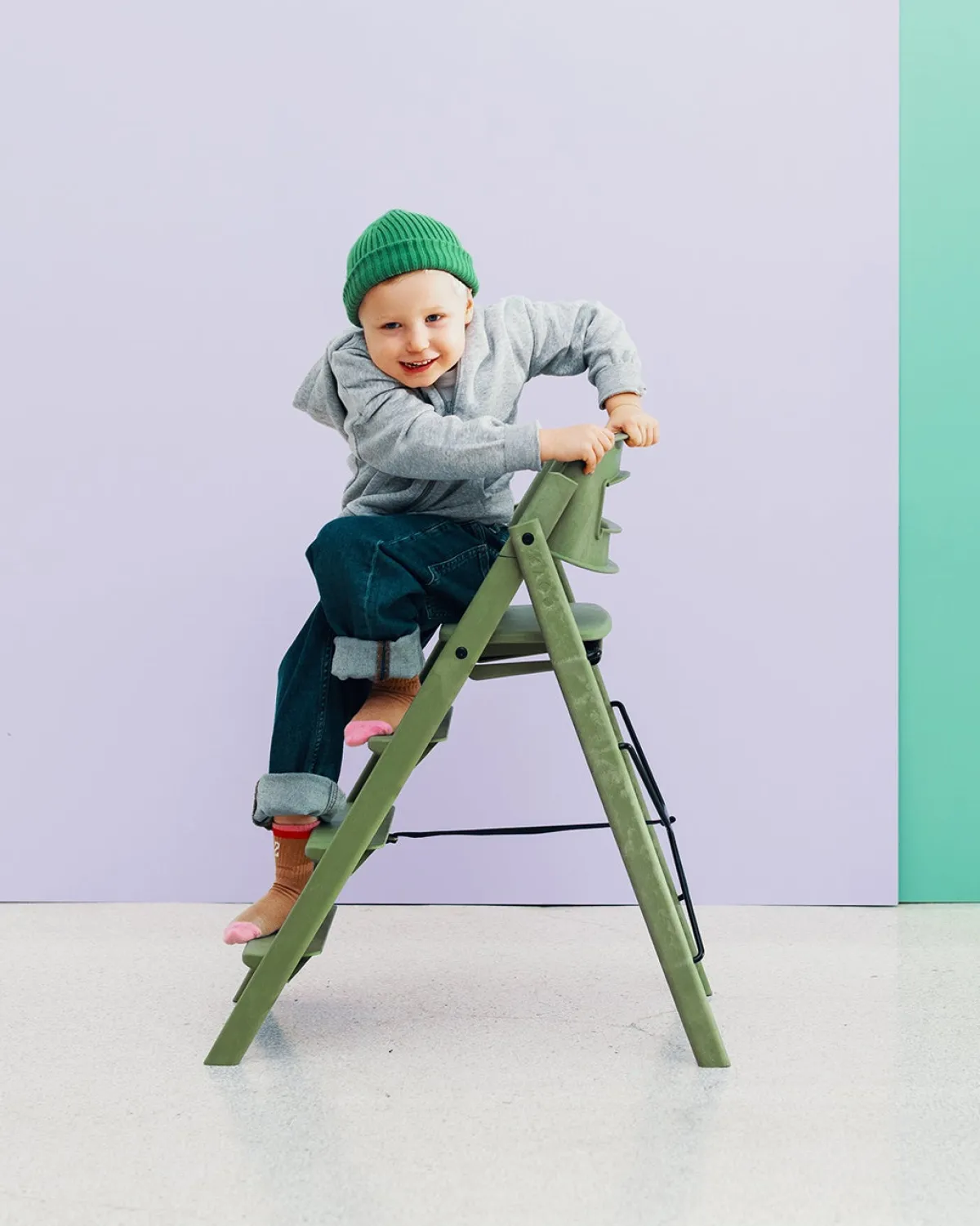 KAOS Højstole & Tilbehør-Klapp Højstol Recycled, Mineral Green