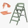 KAOS Højstole & Tilbehør-Klapp Højstol Recycled inkl. Beskyttelsesbøjle & Bakke, Mineral Green/Terracotta Pink