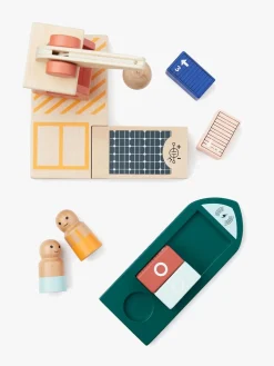 KidsConcept Legetøjsbiler & -Fartøjer-Kids Concept Containerhavn Aiden Legesæt