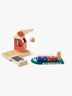 KidsConcept Legetøjsbiler & -Fartøjer-Kids Concept Containerhavn Aiden Legesæt