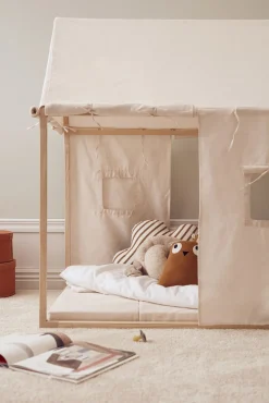 Børn KidsConcept Kids Concept Legehus Telt, Naturhvid