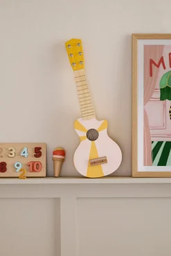 KidsConcept Musikinstrumenter-Kid's Concept Legetøjsguitar, Gul/Hvid