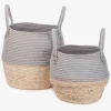 Børn KidsDepot Opbevaring-Kori Opbevaringskurv 2-pak, Grey/Natural