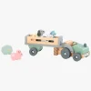 Kinder and Kids Legetøjsbiler & -Fartøjer-Traktor med Trailer og Dyr