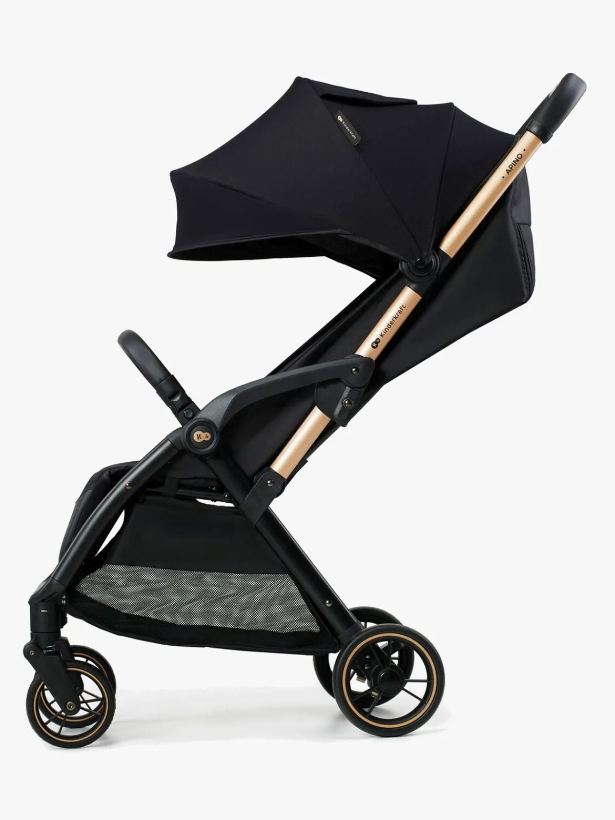 Kinderkraft Rejseklapvogne-APINO Klapvogn, Raven Black