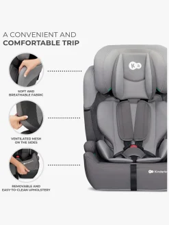 Autostole 9-36 Kg|Kinderkraft COMFORT UP i-Size Autostol, Grey Grå