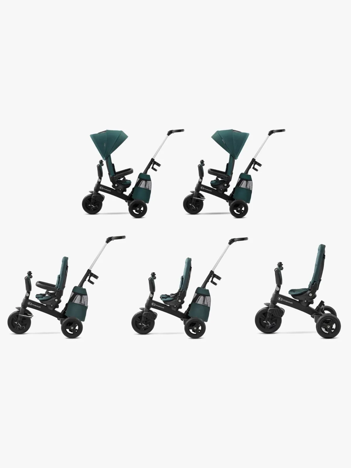 Kinderkraft EASYTWIST Midnight Trehjulet Cykel, Grøn