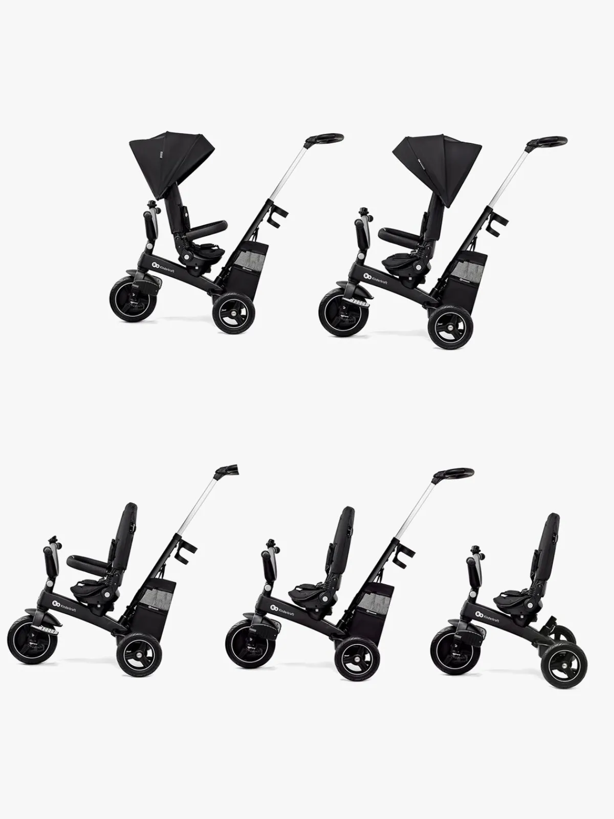 Kinderkraft Cykler-EASYTWIST Trehjulet Cykel, Sort