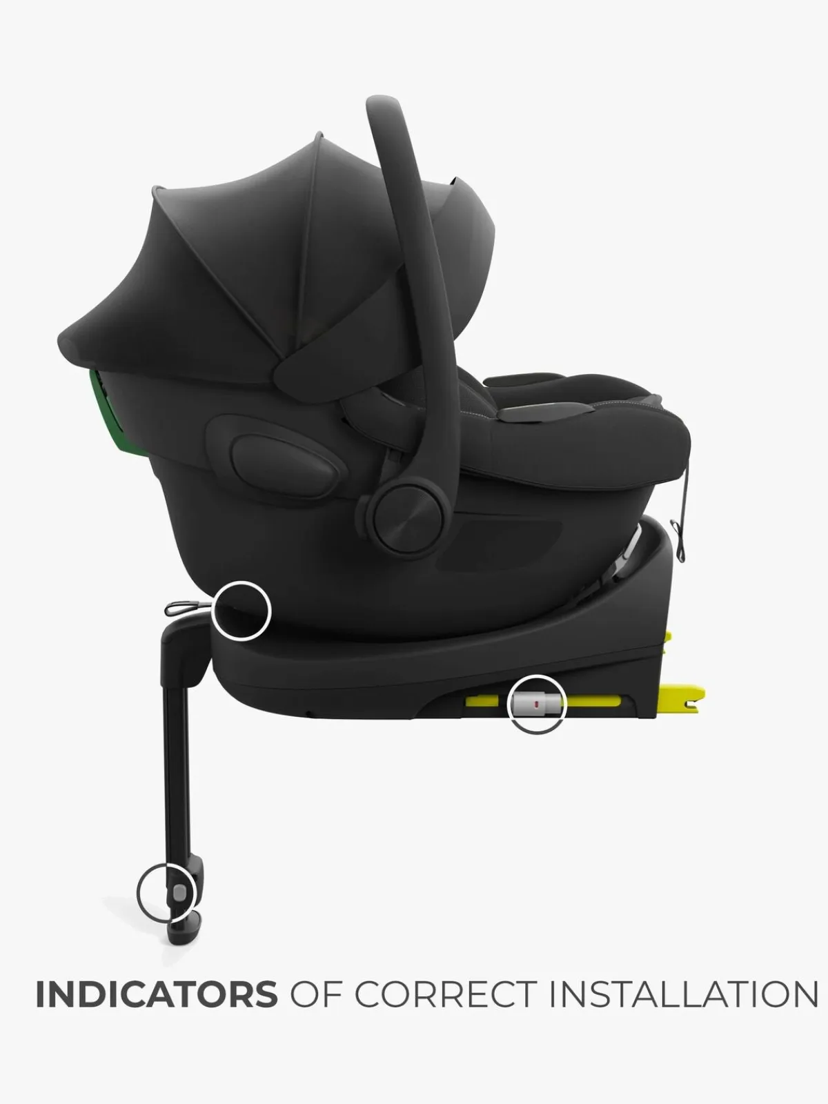 Autostole 9-36 Kg|Autostole 0-13 Kg|Kinderkraft ENDURA SAFE Modulsystem, Black Sort