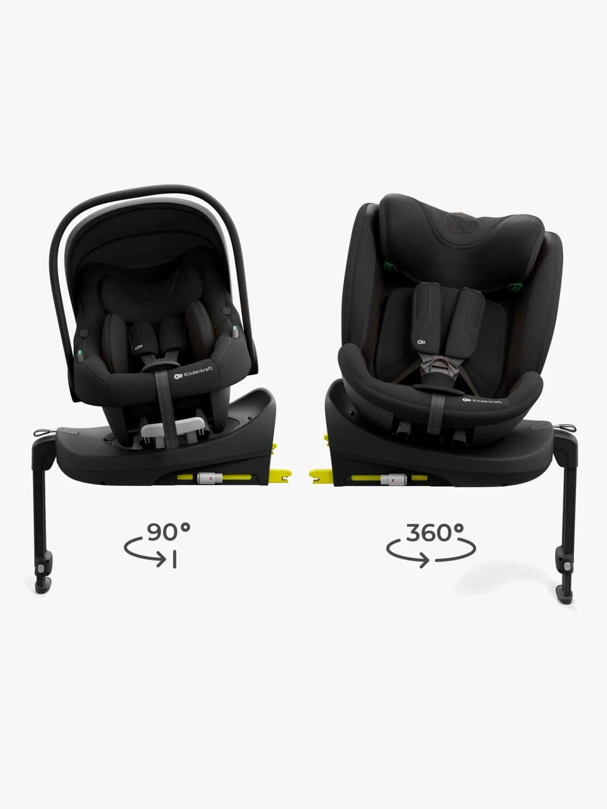 Autostole 9-36 Kg|Autostole 0-13 Kg|Kinderkraft ENDURA SAFE Modulsystem, Black Sort