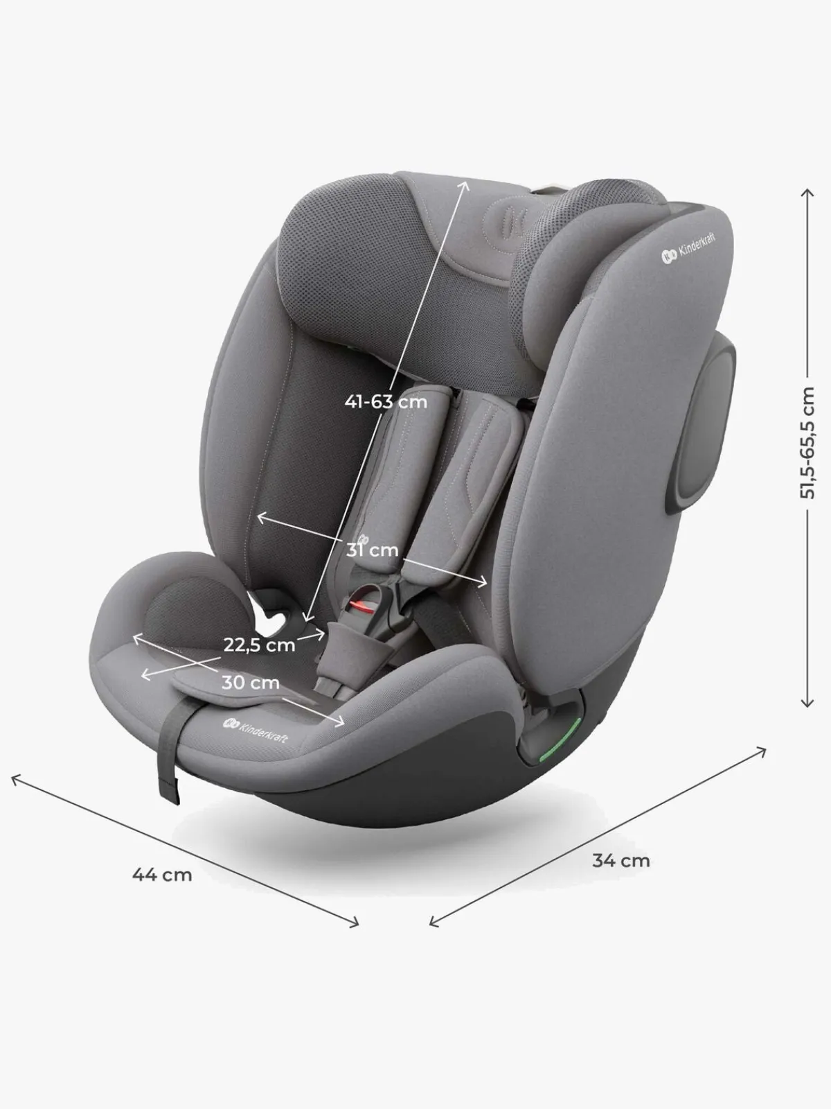 Kinderkraft Autostole 9-36 Kg|Autostole 0-13 Kg-ENDURA SAFE Modulsystem, Grey