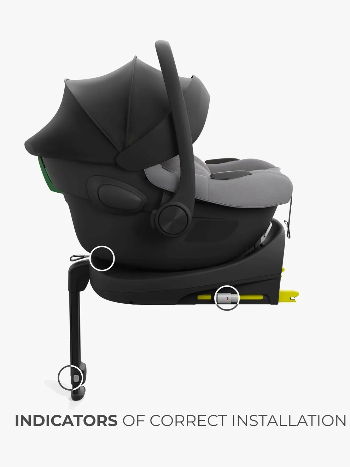 Kinderkraft Autostole 9-36 Kg|Autostole 0-13 Kg-ENDURA SAFE Modulsystem, Grey