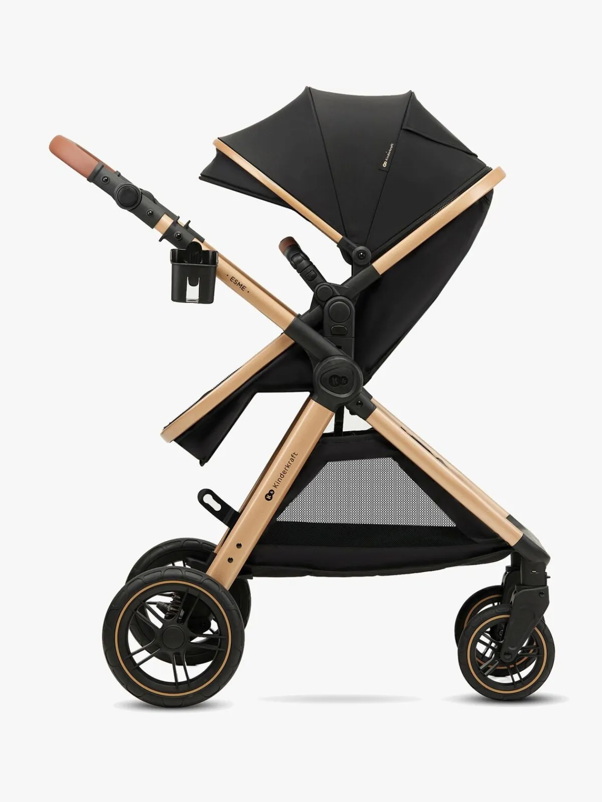 Kinderkraft Duo- & Kombivogne-ESME 2-in-1 Duovogn, Pure Black