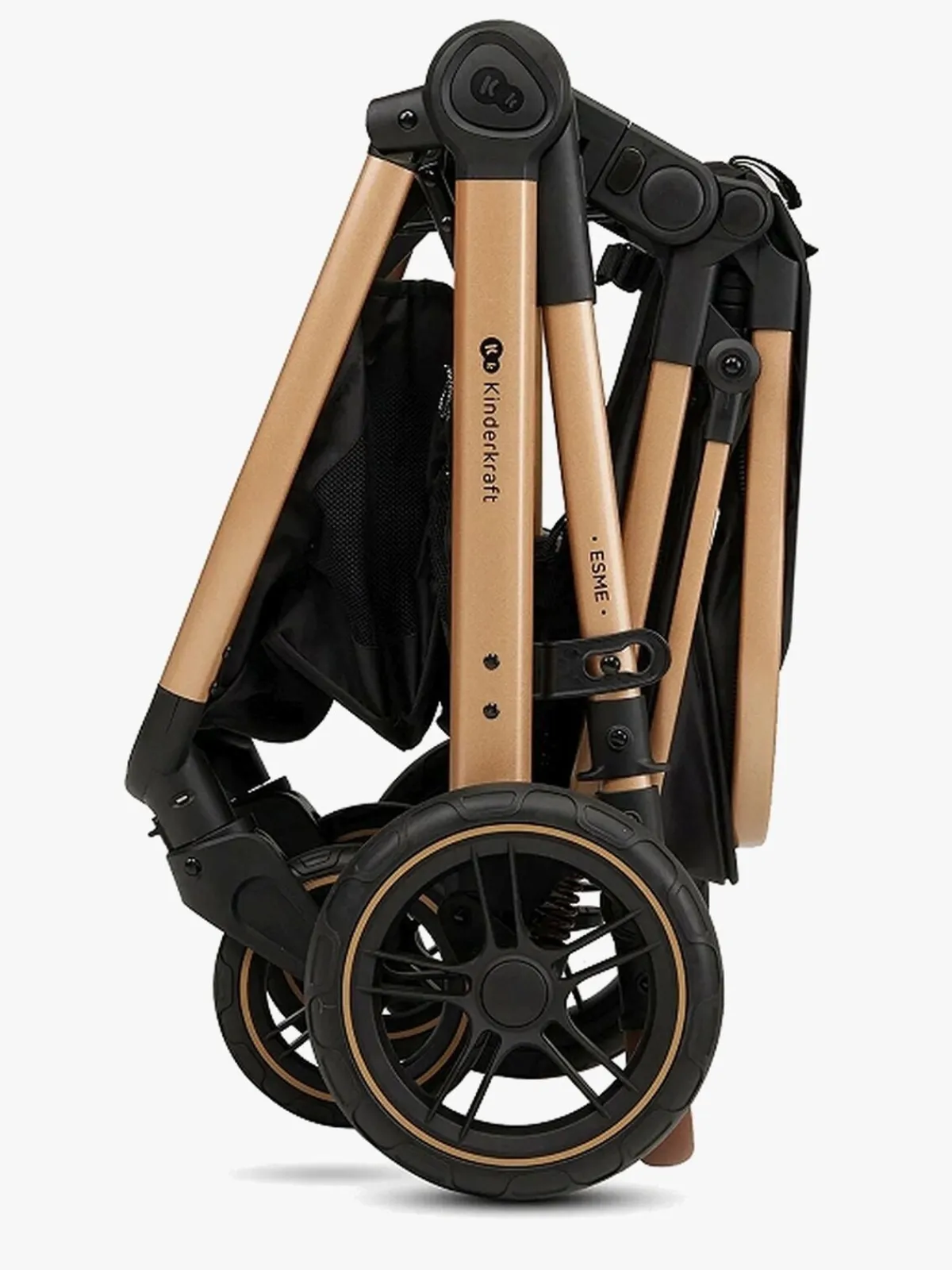 Kinderkraft Duo- & Kombivogne-ESME PRO 3-in-1 Duovogn Travelsystem, Pure Black