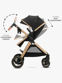 Kinderkraft Duo- & Kombivogne-ESME PRO 3-in-1 Duovogn Travelsystem, Pure Black