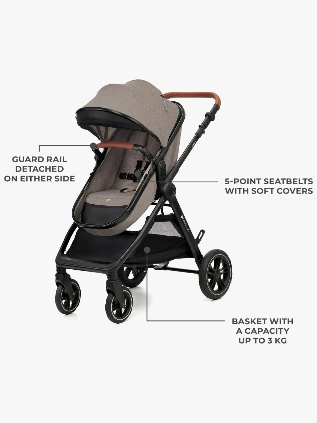 Kinderkraft ESME PRO 3-in-1 Duovogn Travelsystem, Sand