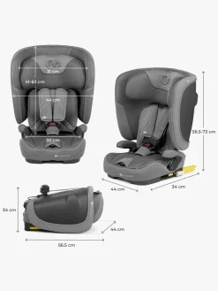 Autostole 9-36 Kg|Kinderkraft FIX2GO i-Size Autostol, Grey Grå