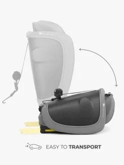 Autostole 9-36 Kg|Kinderkraft FIX2GO i-Size Autostol, Grey Grå
