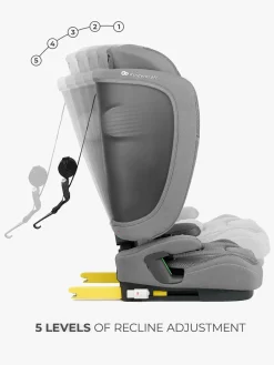 Autostole 9-36 Kg|Kinderkraft FIX2GO i-Size Autostol, Grey Grå