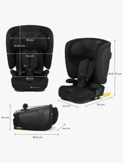 Autostole 9-36 Kg|Kinderkraft FIX2GO i-Size Autostol, Black Sort