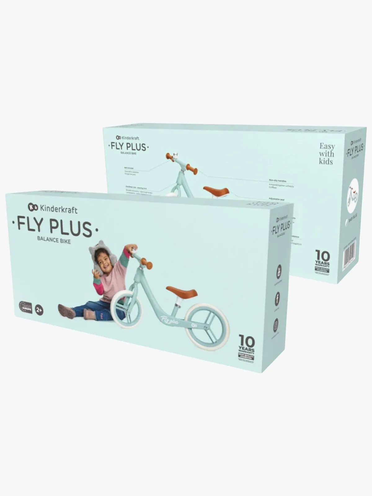 Kinderkraft Cykler-FLY PLUS Løbecykel, Blå