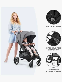 Kinderkraft Klapvogne-GRANDE PLUS Klapvogn, Black