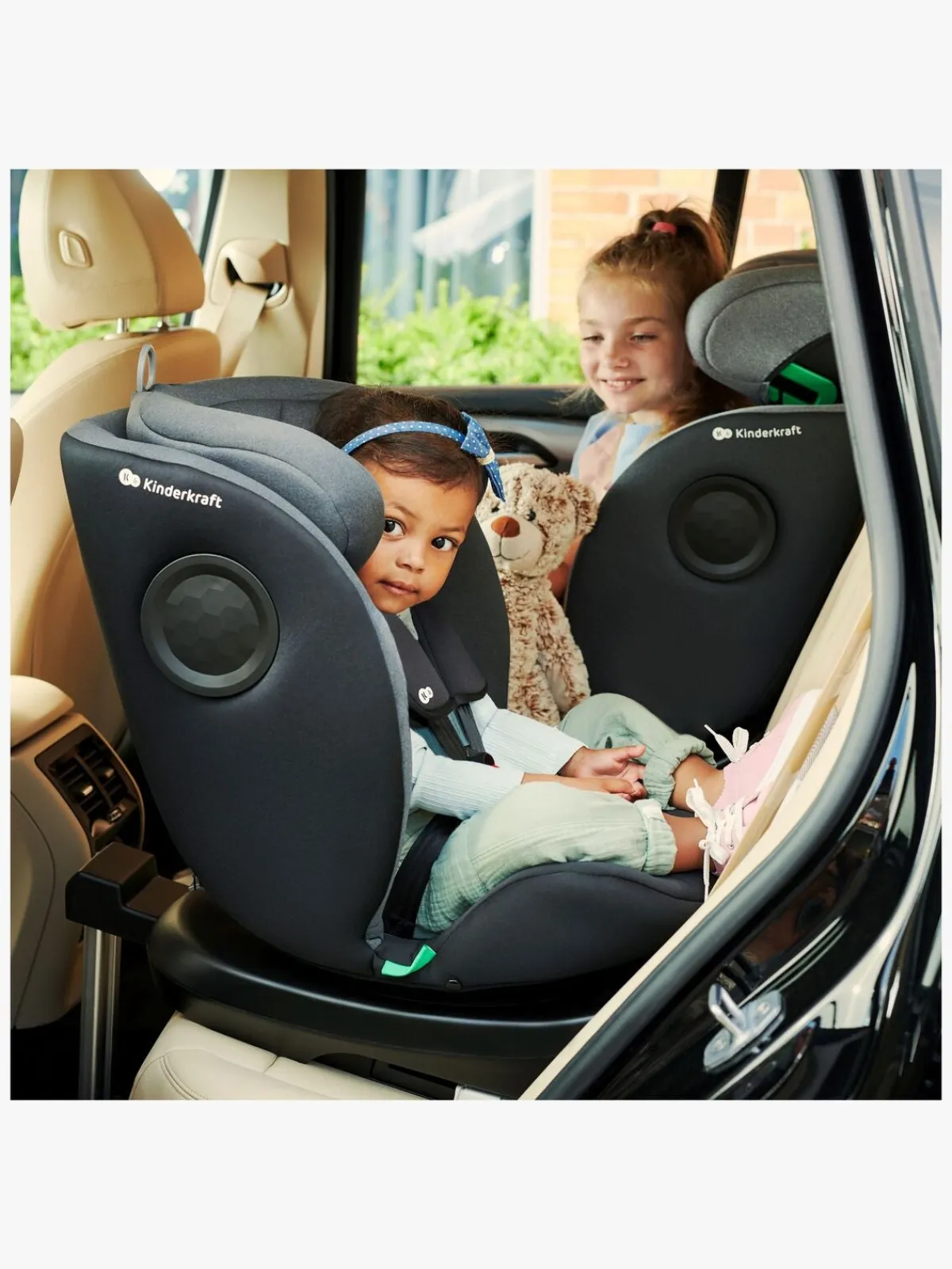 Autostole 9-36 Kg|Kinderkraft I-360 i-Size Autostol, Grey Grå