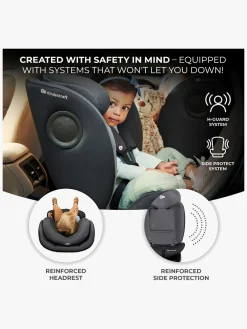 Autostole 9-36 Kg|Kinderkraft I-360 i-Size Autostol, Grey Grå