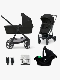 Duo- & Kombivogne|Kinderkraft 3-i-1 NEWLY Kombivogn Travelsystem, Classic Black Sort