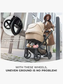 Kinderkraft Duo- & Kombivogne-3-i-1 NEWLY Kombivogn Travelsystem, Moonlight Grey