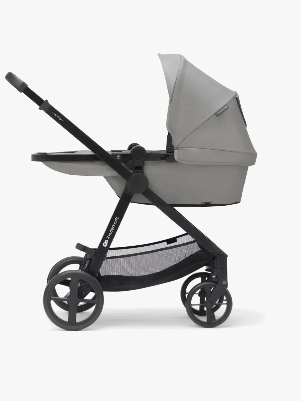 Kinderkraft Duo- & Kombivogne-3-i-1 NEWLY Kombivogn Travelsystem, Moonlight Grey