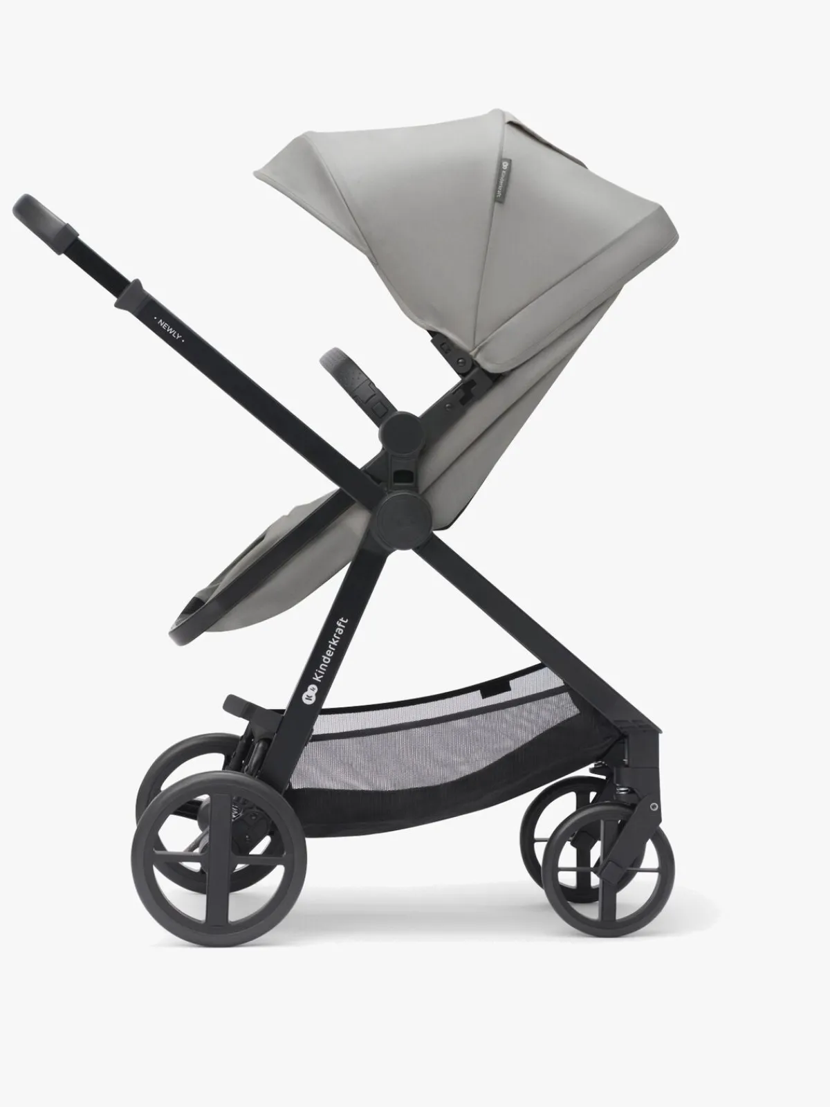 Kinderkraft Duo- & Kombivogne-3-i-1 NEWLY Kombivogn Travelsystem, Moonlight Grey