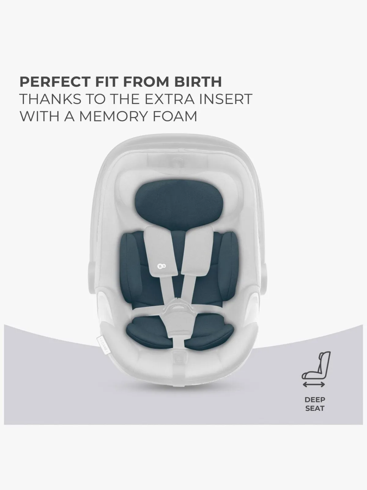 Kinderkraft I-CARE i-Size Autostol Baby, Graphite Black