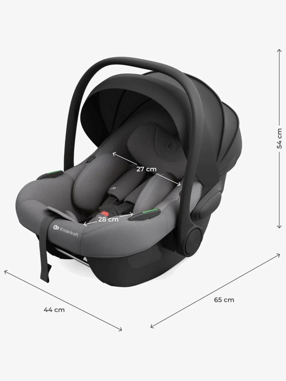 Kinderkraft Autostole 0-13 Kg-I-LITE Autostol Baby, Cool Grey