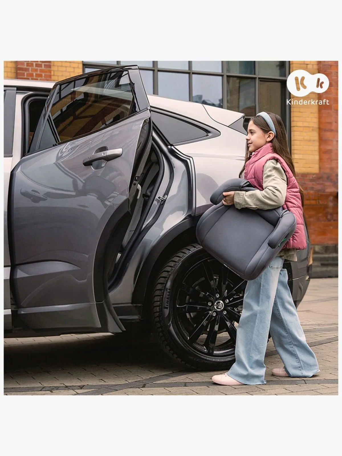 Autostole 15-36 Kg|Kinderkraft I-SPARK i-Size Autostol, Black Sort