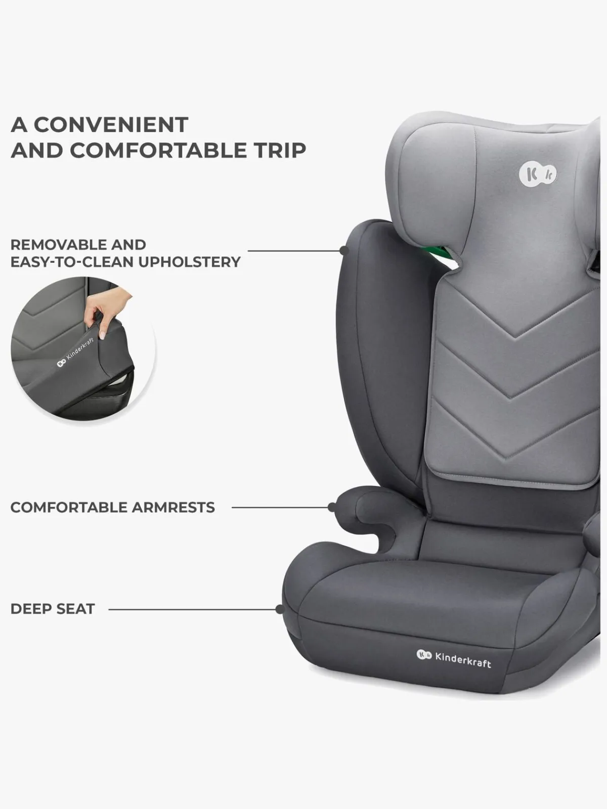 Kinderkraft I-SPARK i-Size Autostol, Grey