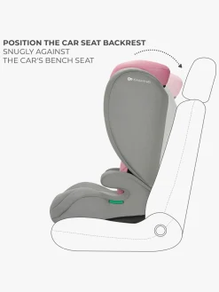 Autostole 15-36 Kg|Kinderkraft I-SPARK i-Size Autostol, Pink Lyserød/Grå