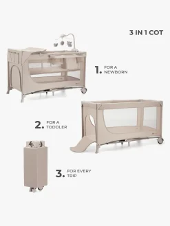 Børnesenge & Tilbehør|Kinderkraft JOY 2 Weekendseng med Tilbehør, Beige