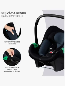 Autostole 0-13 Kg|Kinderkraft MINK PRO i-Size Autostol Baby inkl MINK FX Base, Black