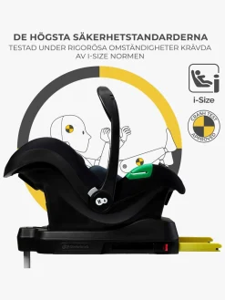 Autostole 0-13 Kg|Kinderkraft MINK PRO i-Size Autostol Baby inkl MINK FX Base, Black