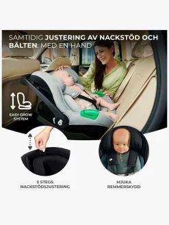 Autostole 0-13 Kg|Kinderkraft MINK PRO i-Size Autostol Baby inkl MINK FX Base, Black