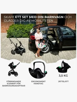 Autostole 0-13 Kg|Kinderkraft MINK PRO i-Size Autostol Baby inkl MINK FX Base, Black