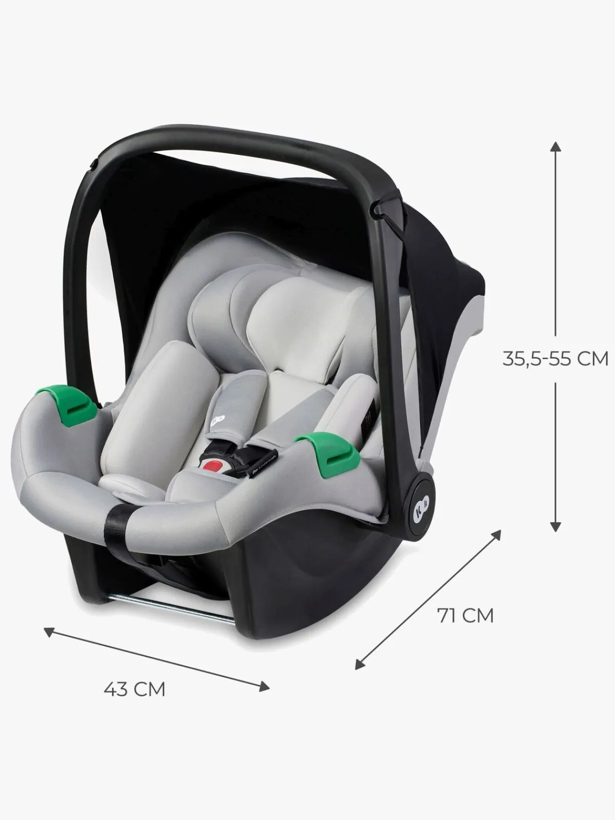 Kinderkraft Autostole 0-13 Kg-MINK PRO i-Size Autostol Baby, Grey