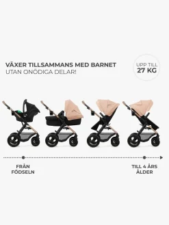 Kinderkraft Duo- & Kombivogne-MOOV 2 Air 3-in-1 Kombivogn, Sand