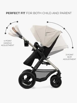 Kinderkraft Duo- & Kombivogne-MOOV 2 4-in-1 Air Duovogn, Moonlight Grey